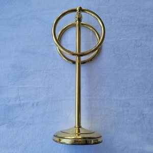 Beautiful Tall Gold Standing Two-Sided Hand Towel Holder w/Adjustable Tilt
